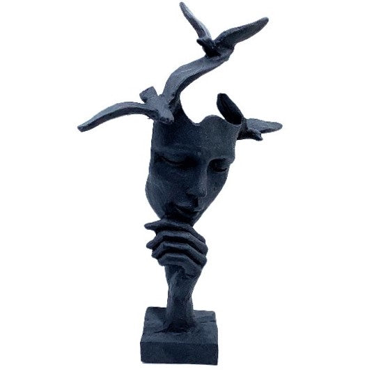 Abstract Face Decor, Abstract Face Art Decor, Modern Abstract Face Statue, Abstract Face Sculpture, Elegant Abstract Face Sculpture