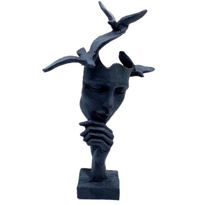 Abstract Face Decor, Abstract Face Art Decor, Modern Abstract Face Statue, Abstract Face Sculpture, Elegant Abstract Face Sculpture