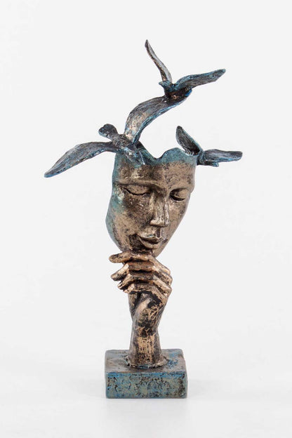 Abstract Face Decor, Abstract Face Art Decor, Modern Abstract Face Statue, Abstract Face Sculpture, Elegant Abstract Face Sculpture