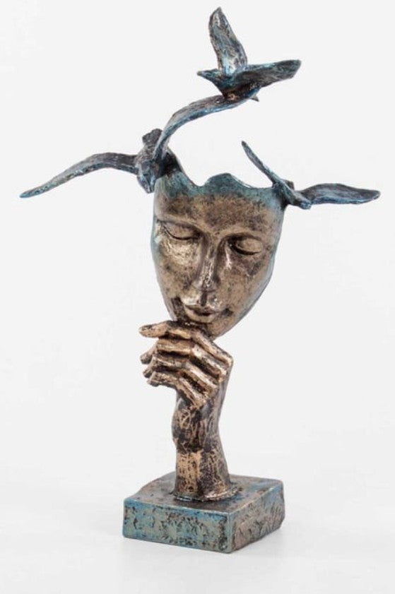 Abstract Face Decor, Abstract Face Art Decor, Modern Abstract Face Statue, Abstract Face Sculpture, Elegant Abstract Face Sculpture