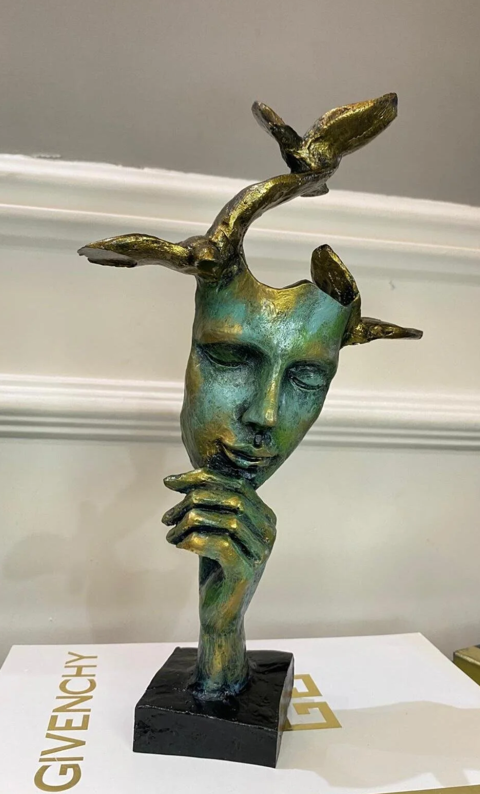 Abstract Face Decor, Abstract Face Art Decor, Modern Abstract Face Statue, Abstract Face Sculpture, Elegant Abstract Face Sculpture