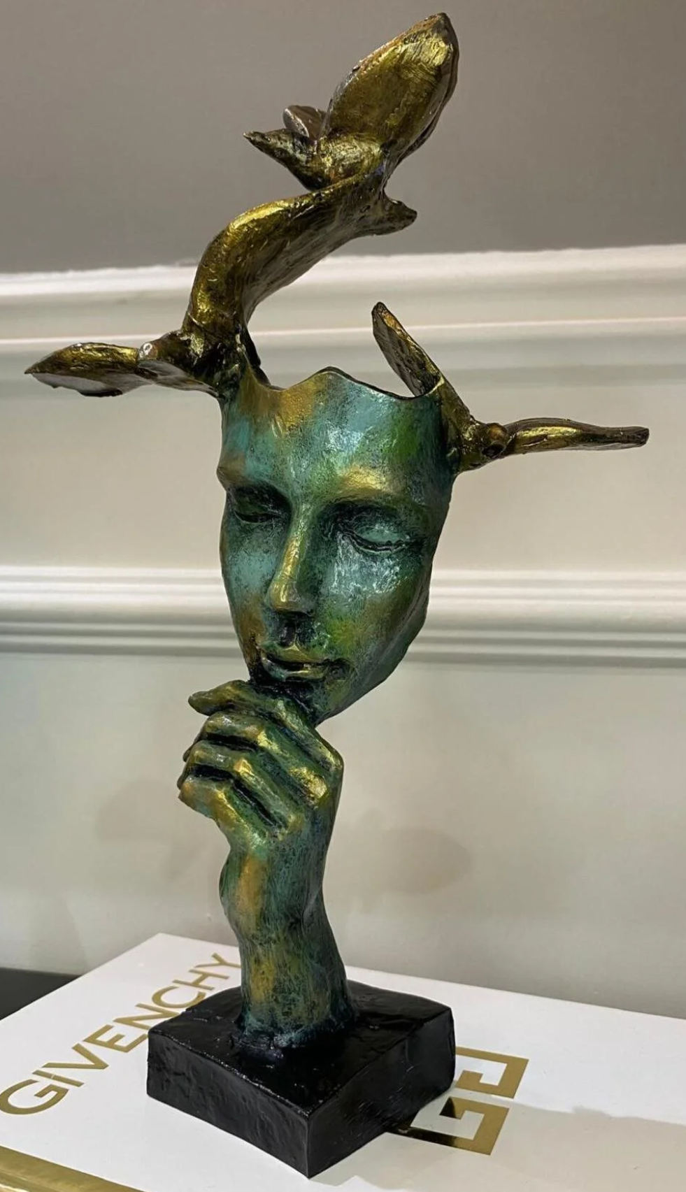Abstract Face Decor, Abstract Face Art Decor, Modern Abstract Face Statue, Abstract Face Sculpture, Elegant Abstract Face Sculpture