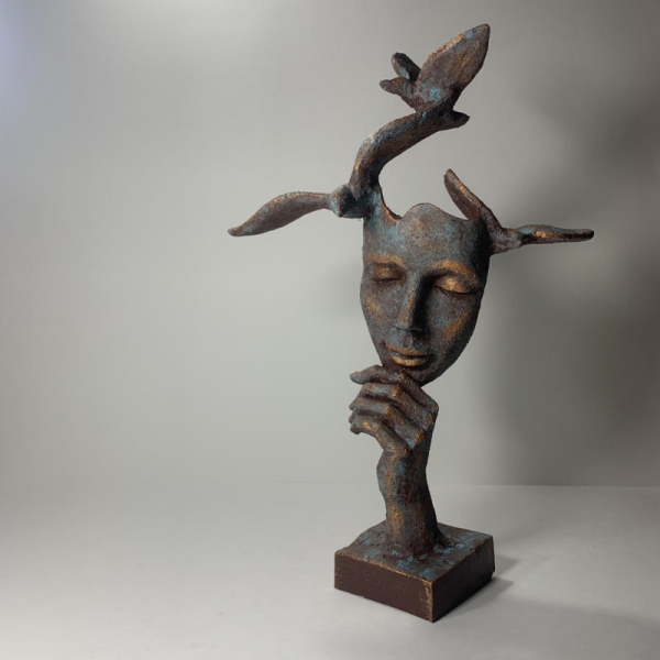 Abstract Face Decor, Abstract Face Art Decor, Modern Abstract Face Statue, Abstract Face Sculpture, Elegant Abstract Face Sculpture