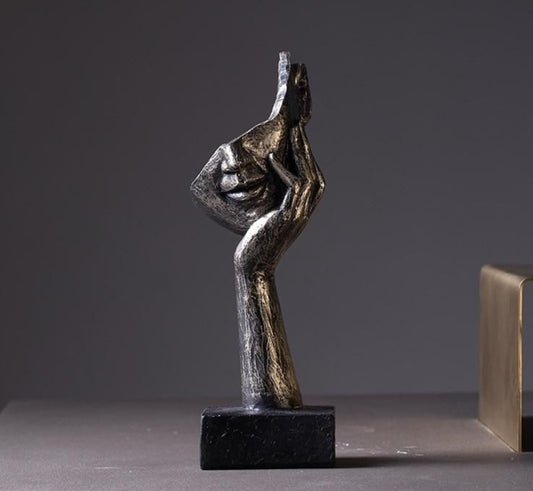 Handmade Abstract Face Statue, Modern Art Sculpture, Artistic Object, Minimalist Art Home Decor