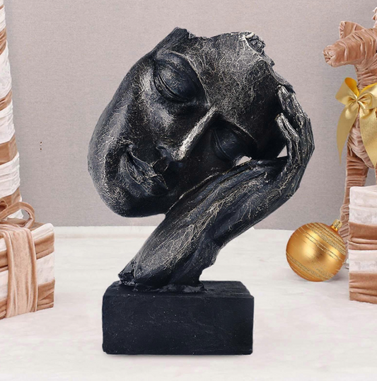 Abstract Face Decor Sculpture, Modern Face Sculpture, Modern Abstract Face Decor, Elegant Face Sculpture, Unique Face Decor Statue