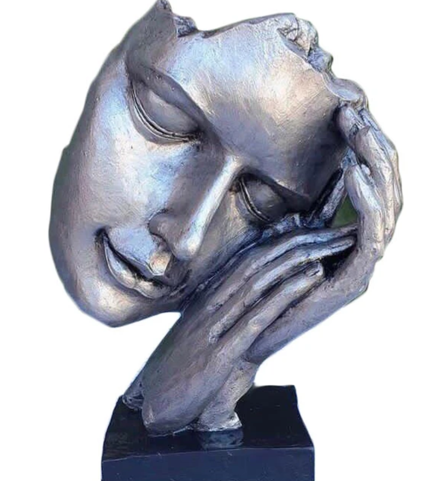 Abstract Face Decor Sculpture, Modern Face Sculpture, Modern Abstract Face Decor, Elegant Face Sculpture, Unique Face Decor Statue