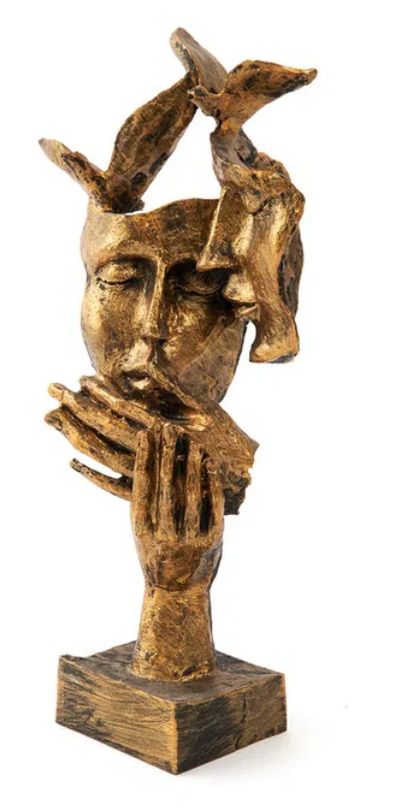 Romantic Lover Couple Statue, Modern Lover Couple Decor, Abstract Couple Sculpture, Lover Couple Face Statue, Abstract Romantic Statue