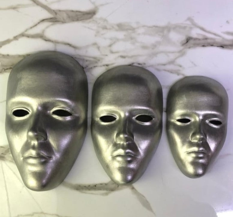 Handmade 3D Mask Wall Art, 3D Wall Hanging Set, 3D Wall Masks, Handmade Abstract Mask Trio, Modern Face Wall Art, Abstract 3D Mask Set