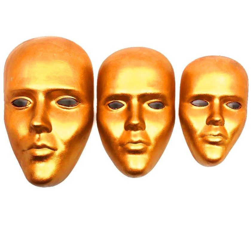 Handmade 3D Mask Wall Art, 3D Wall Hanging Set, 3D Wall Masks, Handmade Abstract Mask Trio, Modern Face Wall Art, Abstract 3D Mask Set