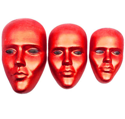 Handmade 3D Mask Wall Art, 3D Wall Hanging Set, 3D Wall Masks, Handmade Abstract Mask Trio, Modern Face Wall Art, Abstract 3D Mask Set