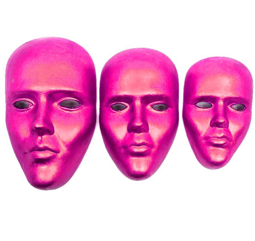 Handmade 3D Mask Wall Art, 3D Wall Hanging Set, 3D Wall Masks, Handmade Abstract Mask Trio, Modern Face Wall Art, Abstract 3D Mask Set