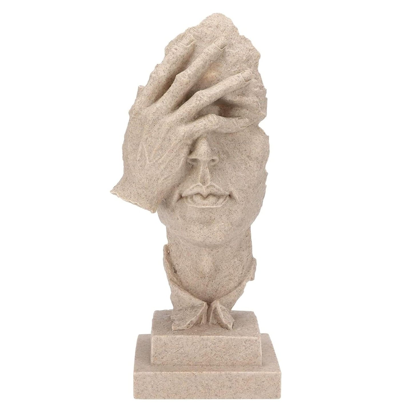 Handmade I Didn’t See Decor, Abstract Face Statue, Modern Art Sculpture, Face Bust