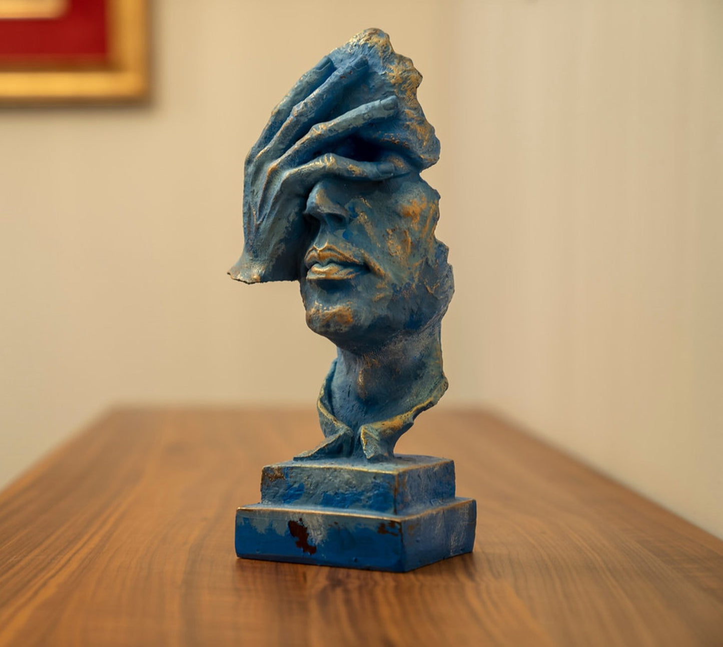 Handmade I Didn’t See Decor, Abstract Face Statue, Modern Art Sculpture, Face Bust