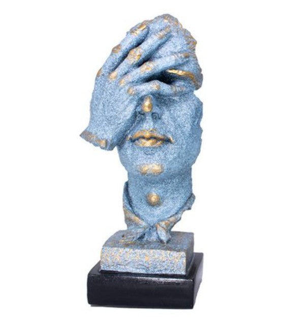 Handmade I Didn’t See Decor, Abstract Face Statue, Modern Art Sculpture, Face Bust