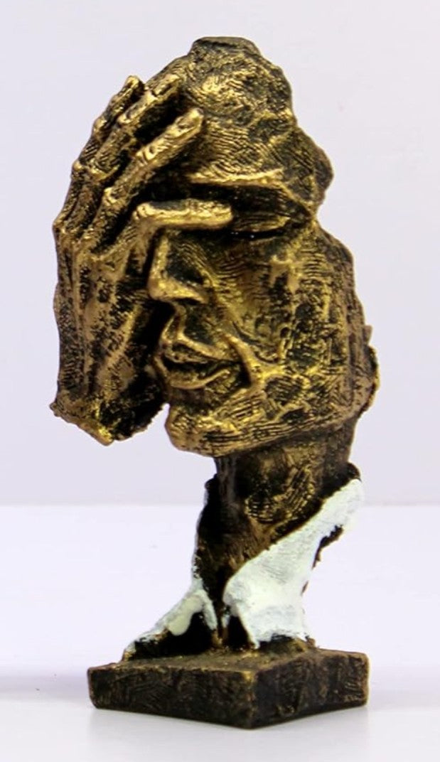 Handmade I Didn’t See Decor, Abstract Face Statue, Modern Art Sculpture, Face Bust