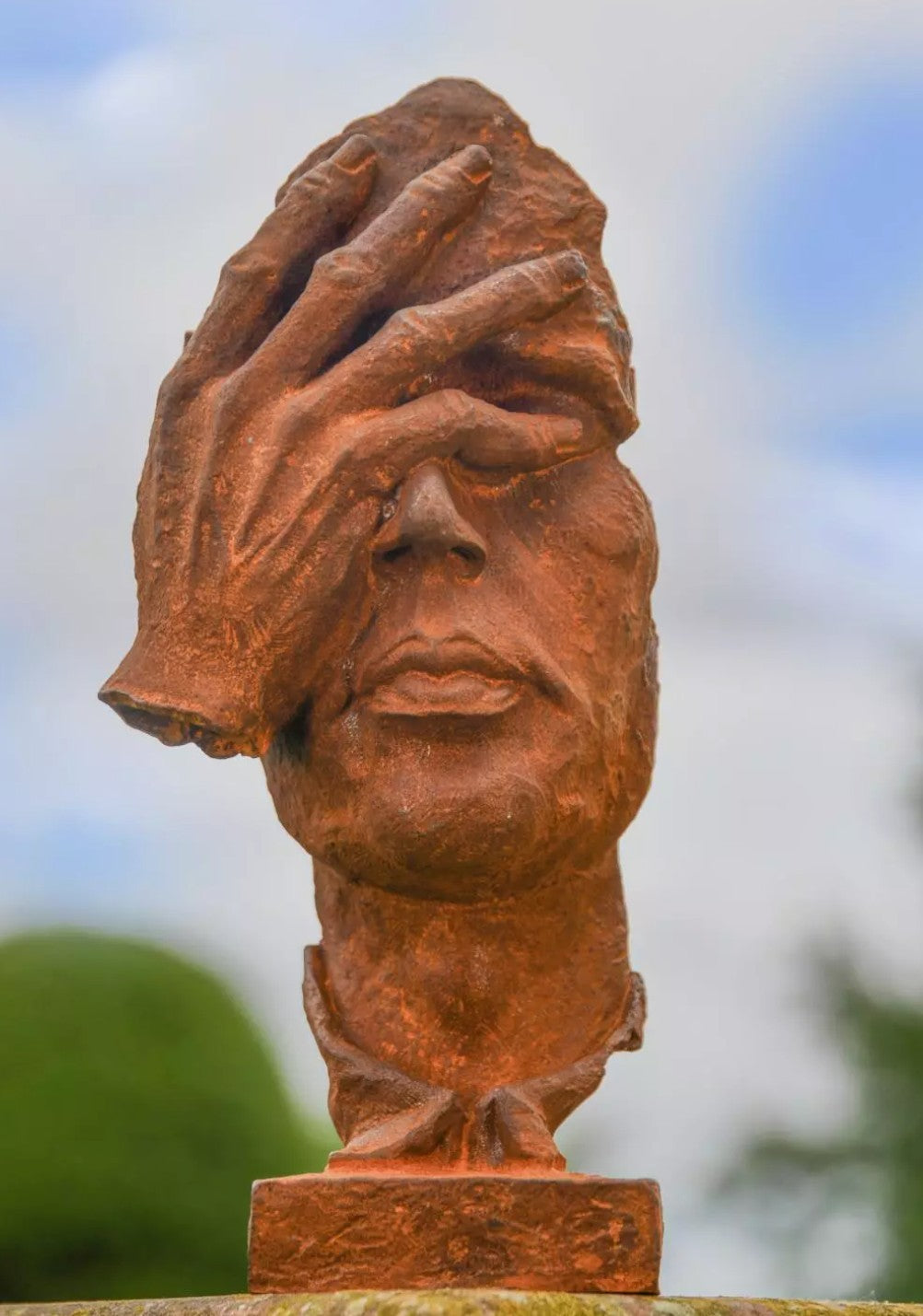 Handmade I Didn’t See Decor, Abstract Face Statue, Modern Art Sculpture, Face Bust