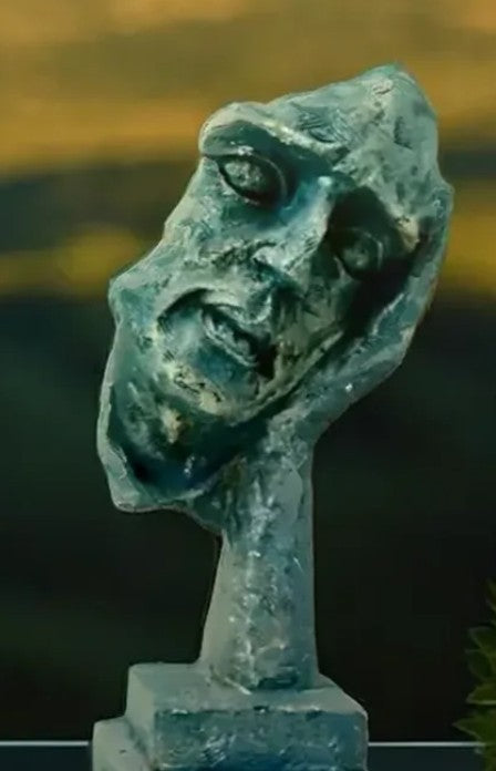 Handmade I Didn’t Hear Decor, Abstract Face Sculpture, Silence Art Statue, Facial Expression Decor