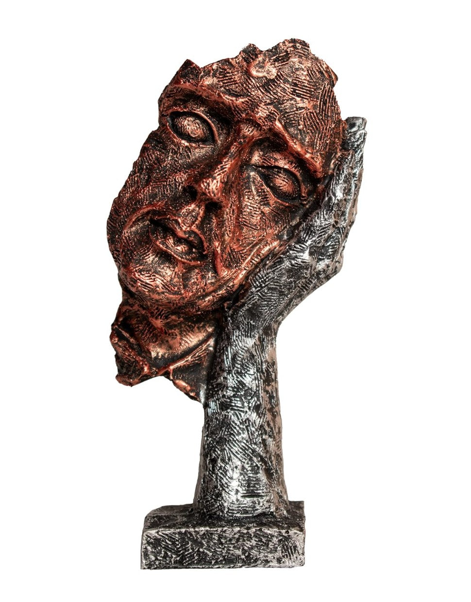 Handmade I Didn’t Hear Decor, Abstract Face Sculpture, Silence Art Statue, Facial Expression Decor