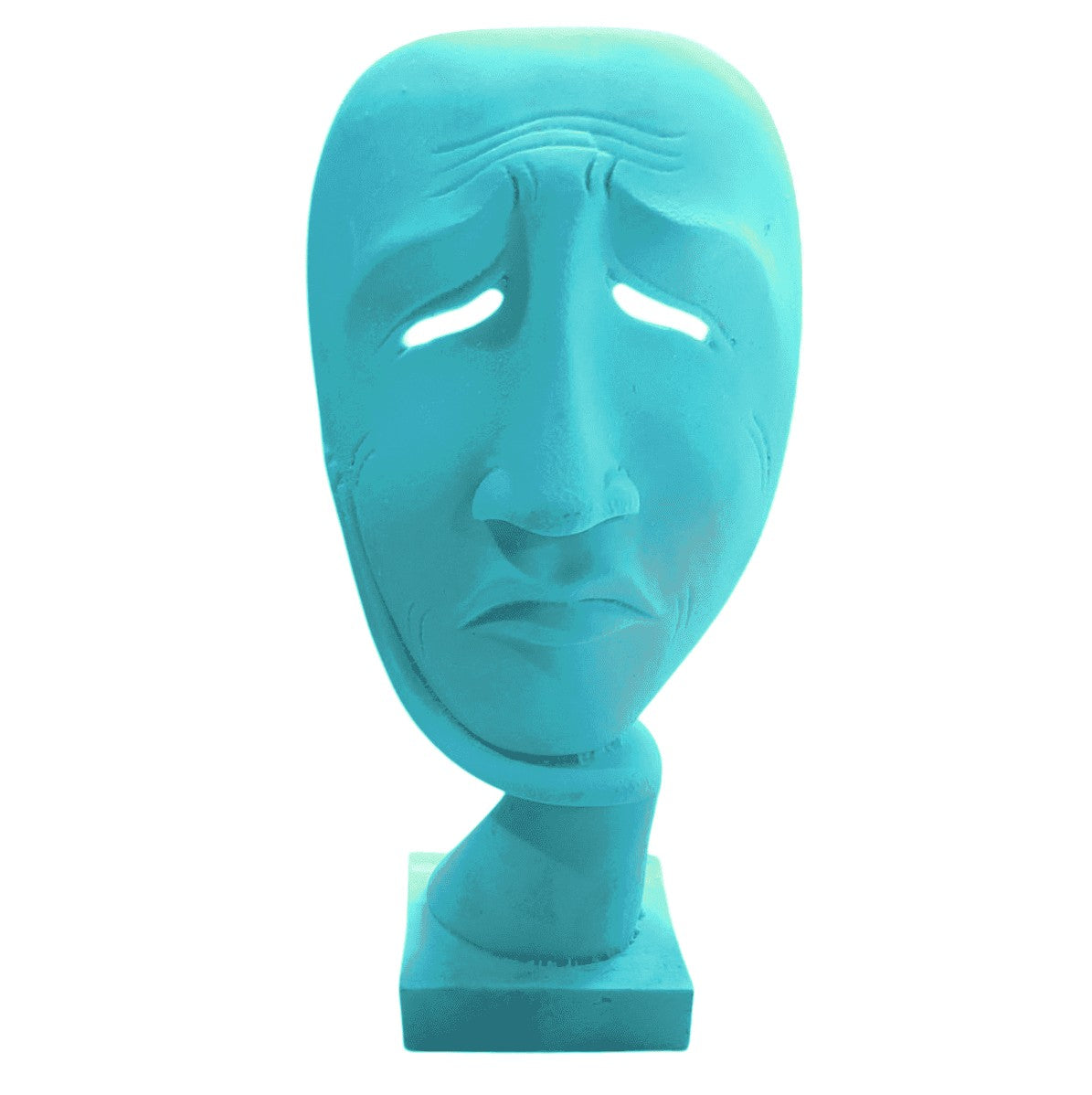 Handmade Sad Face Mask Decor, Handmade Sad Mask Statue, Handmade Face Sculpture, Handmade Artistic Face Decor, Abstract Emotion Sculpture