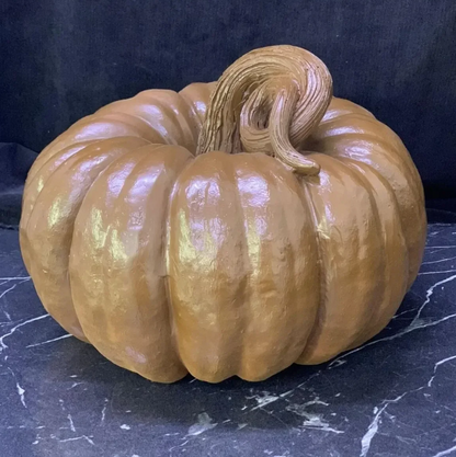 Realistic Pumpkin Statue, Large Pumpkin Statue, Autumn Pumpkin Decor, Realistic Harvest Pumpkin Figurine, Rustic Fall Pumpkin Statue