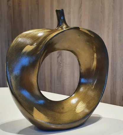Modern Abstract Apple Sculpture, Artistic Apple Shape Sculpture, Unique Apple Home Decoration, Minimalist Apple Shape Art Decor, Apple Decor