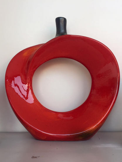 Modern Abstract Apple Sculpture, Artistic Apple Shape Sculpture, Unique Apple Home Decoration, Minimalist Apple Shape Art Decor, Apple Decor