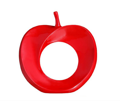 Modern Abstract Apple Sculpture, Artistic Apple Shape Sculpture, Unique Apple Home Decoration, Minimalist Apple Shape Art Decor, Apple Decor