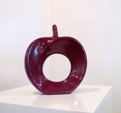 Modern Abstract Apple Sculpture, Artistic Apple Shape Sculpture, Unique Apple Home Decoration, Minimalist Apple Shape Art Decor, Apple Decor