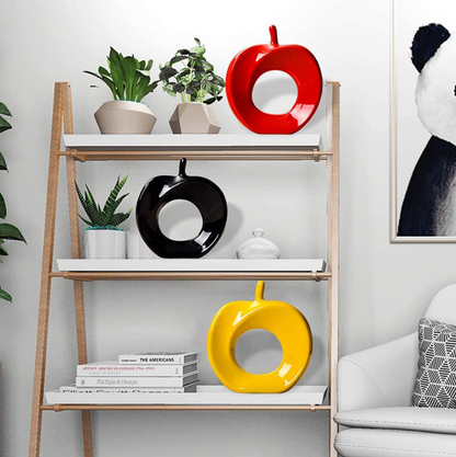 Modern Abstract Apple Sculpture, Artistic Apple Shape Sculpture, Unique Apple Home Decoration, Minimalist Apple Shape Art Decor, Apple Decor