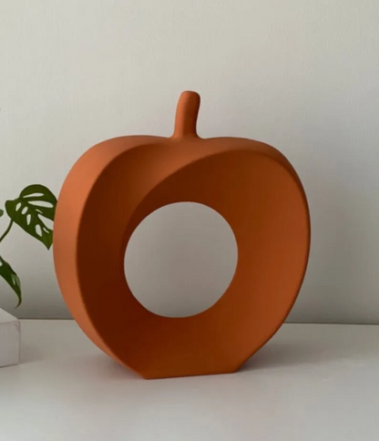 Modern Abstract Apple Sculpture, Artistic Apple Shape Sculpture, Unique Apple Home Decoration, Minimalist Apple Shape Art Decor, Apple Decor