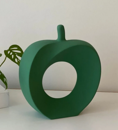 Modern Abstract Apple Sculpture, Artistic Apple Shape Sculpture, Unique Apple Home Decoration, Minimalist Apple Shape Art Decor, Apple Decor