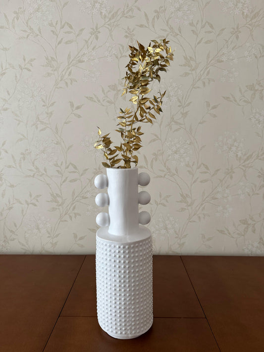 Modern Polyester Vase, Contemporary Decor Vase, Unique Sculptural Vase, Abstract Tall Vase, Handmade Decorative Vase, Nordic Style Vase