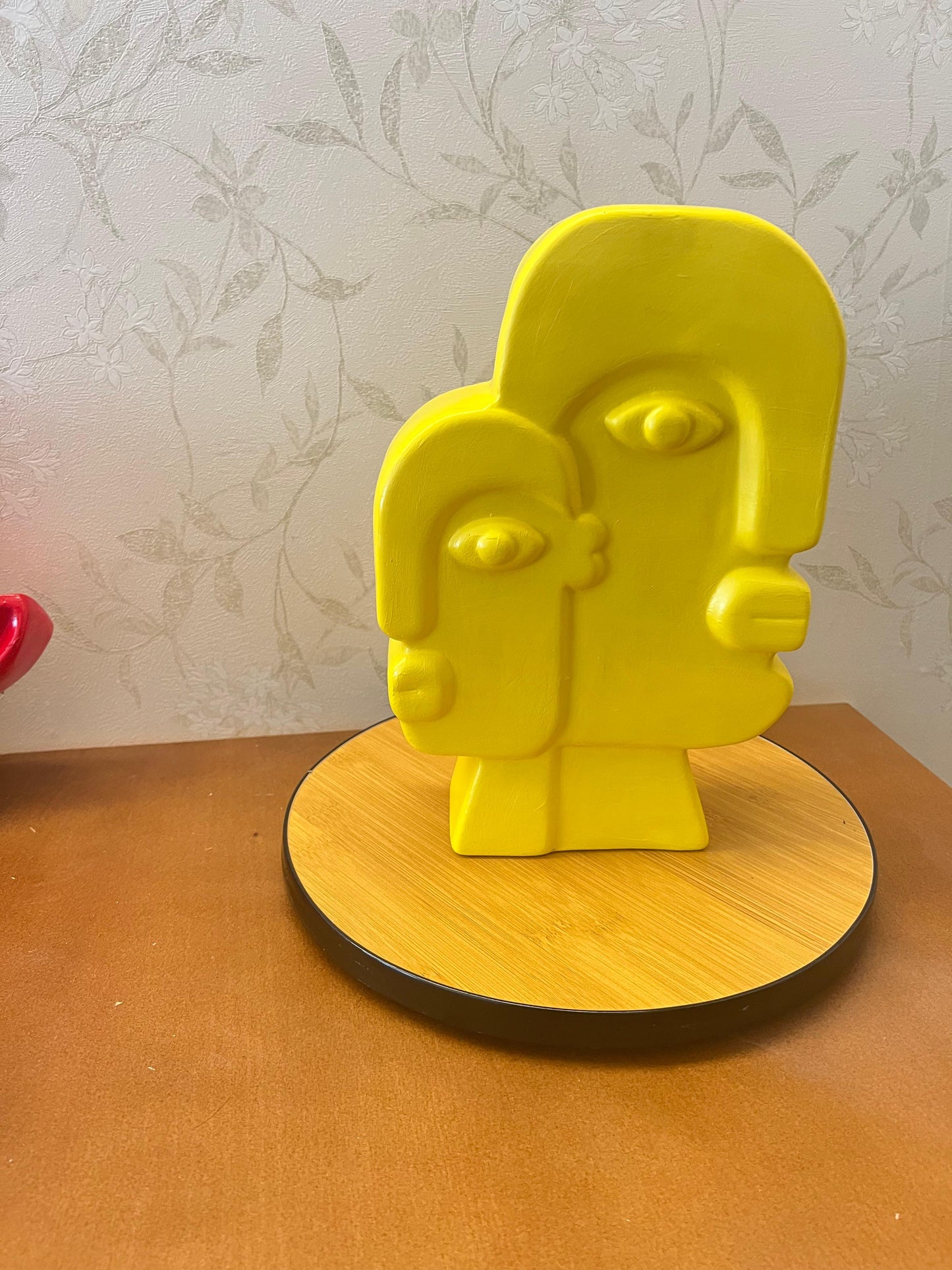 Keramikvase mit Gesichtskunst, Blumenvase mit Gesicht, abstrakte Gesichtsskulptur, Vase im nordischen Stil, nordische rustikale Dekoration, Wohnakzente, Picasso-Vase, Gesichtsvase, Gesichtskunstvase, abstrakte Gesichtsvase