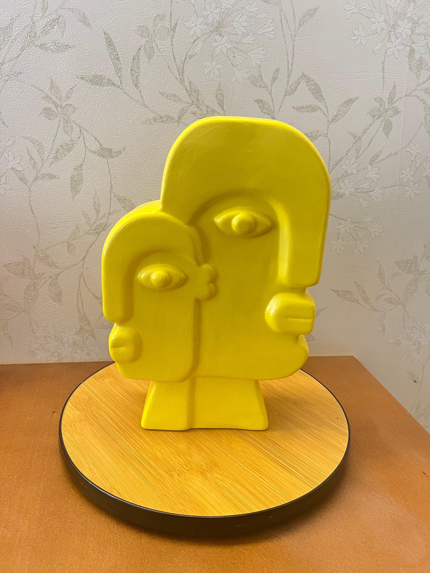 Keramikvase mit Gesichtskunst, Blumenvase mit Gesicht, abstrakte Gesichtsskulptur, Vase im nordischen Stil, nordische rustikale Dekoration, Wohnakzente, Picasso-Vase, Gesichtsvase, Gesichtskunstvase, abstrakte Gesichtsvase