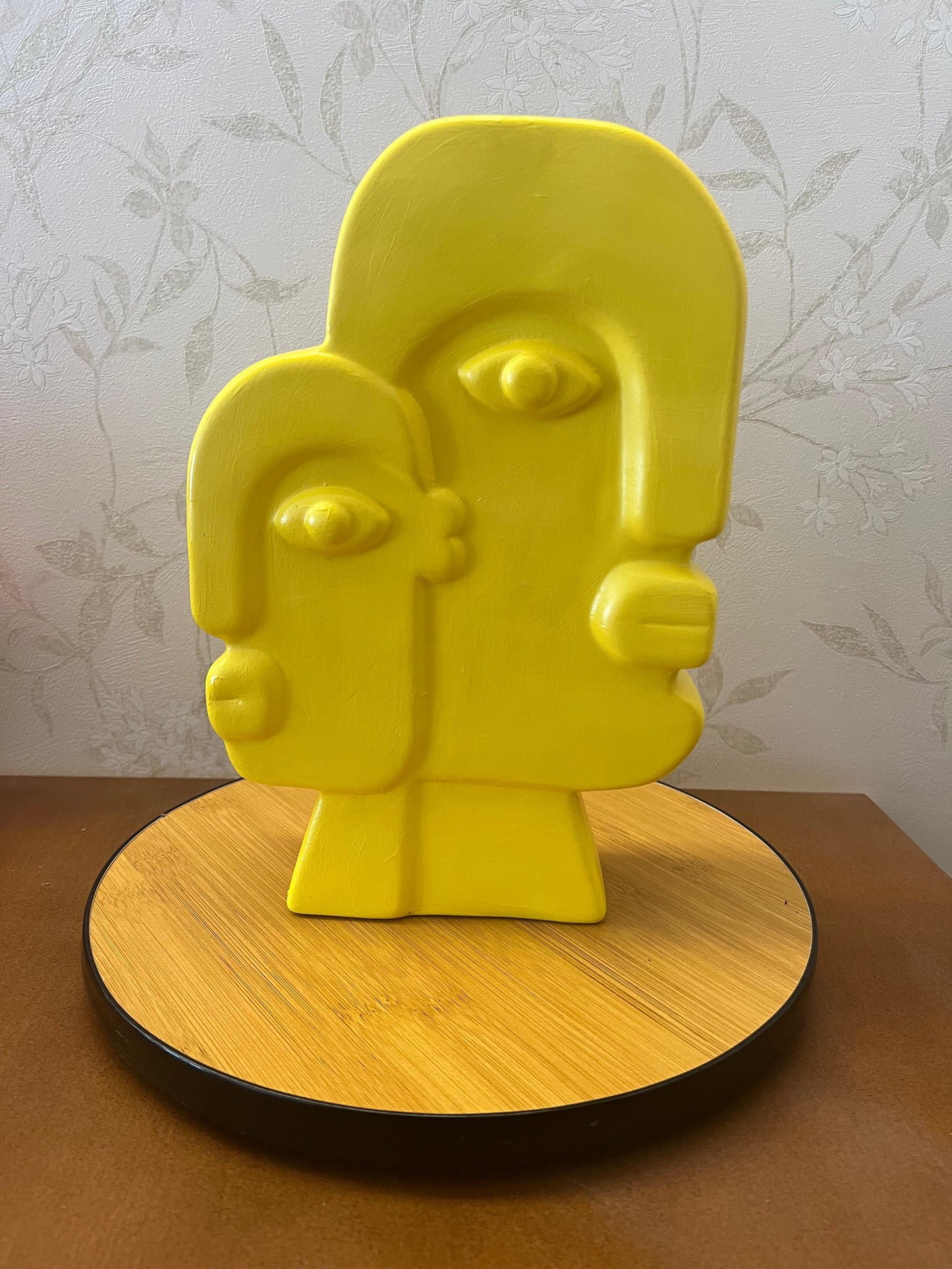 Keramikvase mit Gesichtskunst, Blumenvase mit Gesicht, abstrakte Gesichtsskulptur, Vase im nordischen Stil, nordische rustikale Dekoration, Wohnakzente, Picasso-Vase, Gesichtsvase, Gesichtskunstvase, abstrakte Gesichtsvase