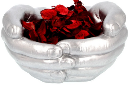 Hand Shaped Flower Pot, Polyester Hand Planter Pot, Modern Hand Shaped Pot, Hand Design Plant Pot, Polyester Hand Flower Vase