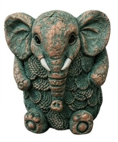 Elephant Planter Vase, Decorative Flower Pot, Polyester Elephant Sculpture, Animal Decor