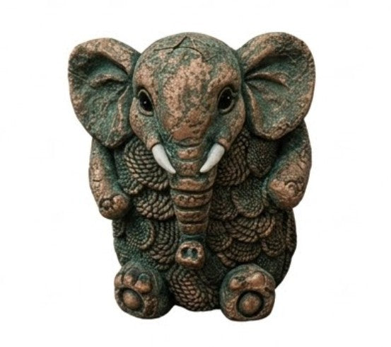 Elephant Planter Vase, Decorative Flower Pot, Polyester Elephant Sculpture, Animal Decor