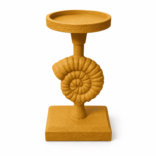 Seashell Candle Holder, Coastal Home Decor, Nautical Table Statue, Shell Sculpture, Ocean Candlesticks