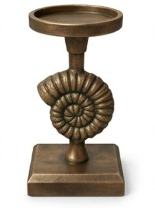 Seashell Candle Holder, Coastal Home Decor, Nautical Table Statue, Shell Sculpture, Ocean Candlesticks