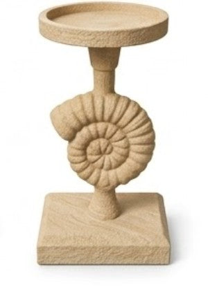 Seashell Candle Holder, Coastal Home Decor, Nautical Table Statue, Shell Sculpture, Ocean Candlesticks