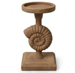 Seashell Candle Holder, Coastal Home Decor, Nautical Table Statue, Shell Sculpture, Ocean Candlesticks