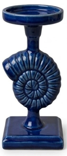 Seashell Candle Holder, Coastal Home Decor, Nautical Table Statue, Shell Sculpture, Ocean Candlesticks
