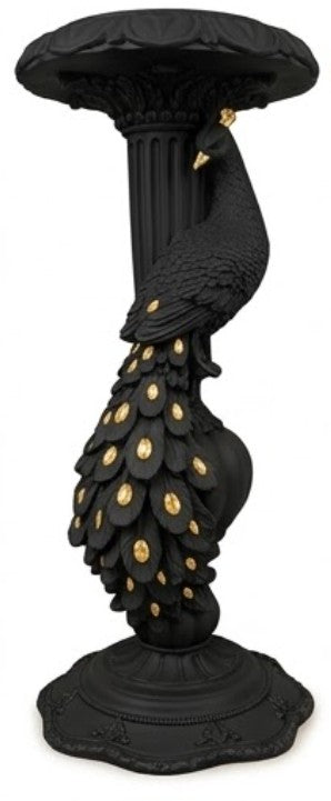 Peacock Candlestick Holder, Decorative Candle Stand, Polyester Peacock Sculpture, Polyester Candle Holder