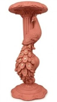 Peacock Candlestick Holder, Decorative Candle Stand, Polyester Peacock Sculpture, Polyester Candle Holder