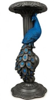 Peacock Candlestick Holder, Decorative Candle Stand, Polyester Peacock Sculpture, Polyester Candle Holder
