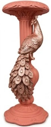 Peacock Candlestick Holder, Decorative Candle Stand, Polyester Peacock Sculpture, Polyester Candle Holder