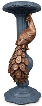 Peacock Candlestick Holder, Decorative Candle Stand, Polyester Peacock Sculpture, Polyester Candle Holder