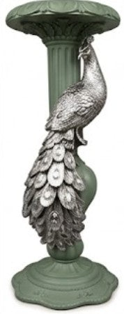 Peacock Candlestick Holder, Decorative Candle Stand, Polyester Peacock Sculpture, Polyester Candle Holder