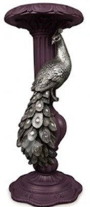 Peacock Candlestick Holder, Decorative Candle Stand, Polyester Peacock Sculpture, Polyester Candle Holder